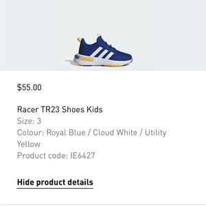 Adidas Blue and Yellow Sneakers with Sporty Design tie laces